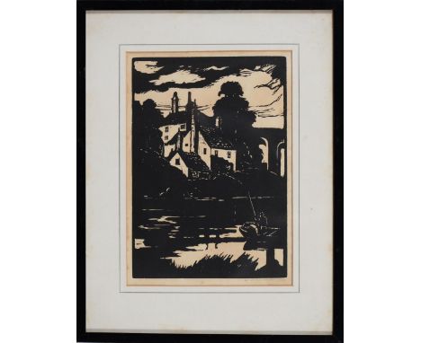 Frank Wood, early-mid 20th c - The North Dock Entrance, signed and titled in pencil, inscribed&nbsp;(trial proof), etching, 1