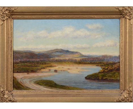 British School, 19th c - Extensive Landscape, oil on canvas, 49.5 x 74.5cm Light overall craquelure, clean, lined and present