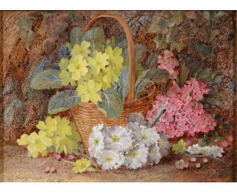 Vincent Clare (1855-1930) – Still Life with Plums; Still Life with Flowers, a pair, both signed, oil on canvas, 22 x 29.5cm&n