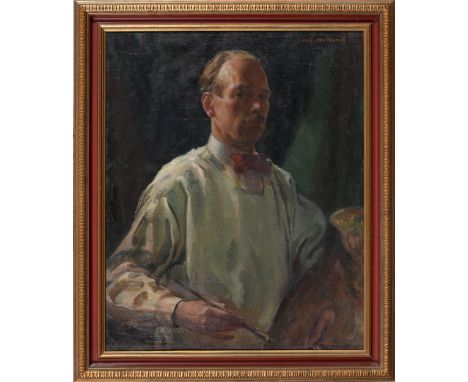 George Herbert Bucking&nbsp;Holland (1901-1987) - Portrait of the Artist,&nbsp; signed, oil on canvas, 75 x 60.5cm Exhibited: