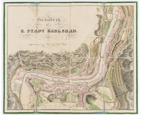 Czech Republic.- Platzer (Thaddeus and Leopold) Grundriss der K. Stadt Karlsbad, plan of Karlovy Vary, engraved by Joh. Berka