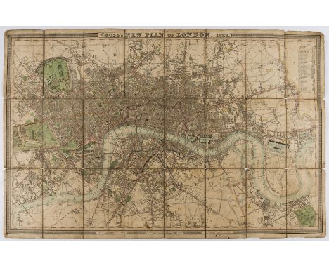 NO RESERVE London.- Cross (Joseph) Cross's New Plan of London, 1828, first edition, showing from Canonbury to Camberwell, and