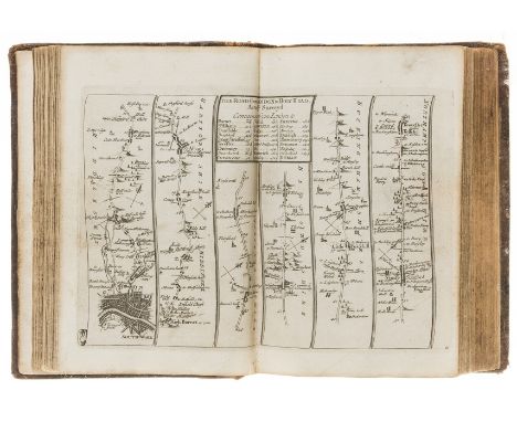 England &amp; Wales.- Ogilby (John) An Actual Survey of all the Principal Roads of England and Wales, 2 vol. in 1, titles, th