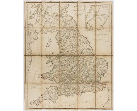 England &amp; Wales.- Faden (William) The Roads of Great Britain, second edition, engraved map with outline hand-colouring, 7