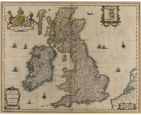 British Isles.- Jansson (Jan) Magnae Britanniae et Hiberniae nova descriptio, inset map of the Orkney Islands in the upper ri