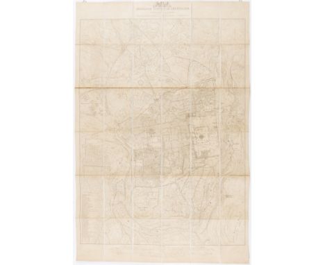 Holy Land.- Wilson (Capt. Charles) Ordnance Survey of Jerusalem, lithograph, 1170 x 780 mm (46 x 30 3/4 in), dissected and mo