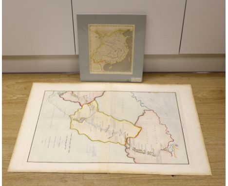 Two maps of China comprising, J. Barrow, Sketch of a Journey from Hang-Tchoo-Foo to Quang-Tchoo-Foo or Canton in China, pub. 