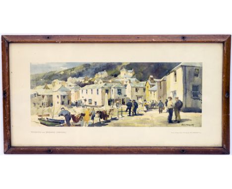 Carriage print MOUSEHOLE near PENZANCE, CORNWALL from an original water colour painting by Jack Merriott, R.I. from the Briti