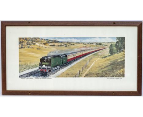 Carriage Print ATLANTIC COAST EXPRESS LONDON AND THE WEST COUNTRY by Richard Ward. From the Southern region B series. Shows a