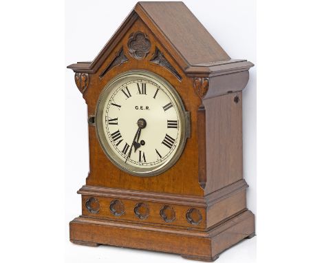 Great Eastern Railway 6inch Mahogany cased Fusee Bracket clock supplied to the G.E.R. by Bevan of Tottenham London circa 1880