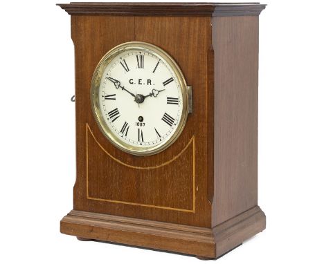 Great Eastern Railway 6inch Mahogany cased Fusee Bracket clock supplied to the G.E.R. circa 1890. The English chain driven fu