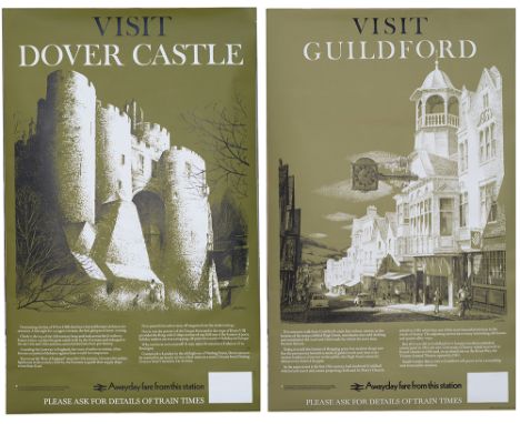 BR(S) posters x2; VISIT GUILDFORD and VISIT DOVER CASTLE by R. Lander. Double Royal 25in x 40in issued in 1978. Both are in e