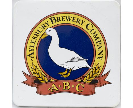 Advertising enamel sign AYLESBURY BREWERY COMPANY. Fully flanged in very good condition measures 14in x 14in.
