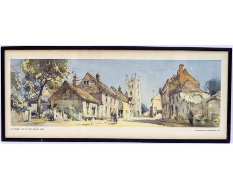 Carriage Print THE CINQUE PORT OF NEW ROMNEY, KENT by Jack Merriott R.I. from the Southern Region A Series, around 1951. In a