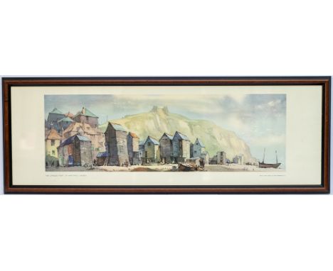 Carriage Print THE CINQUE PORT OF HASTINGS, SUSSEX by Jack Merriott R.I. from the Southern Region A Series, around 1951. In a