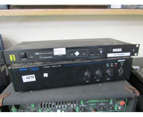 A UHF ATW-R19 diversity receiver and a Paso Series 7500 power amplifier (2)