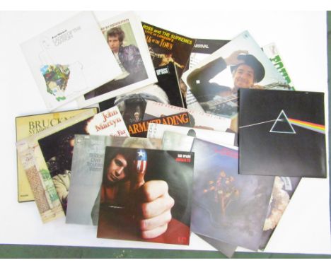 Assorted LP's including Bob Dylan, The Rolling Stones, Wings, Joan Armatrading, The Moody Blues, James Taylor, Simon and Garf