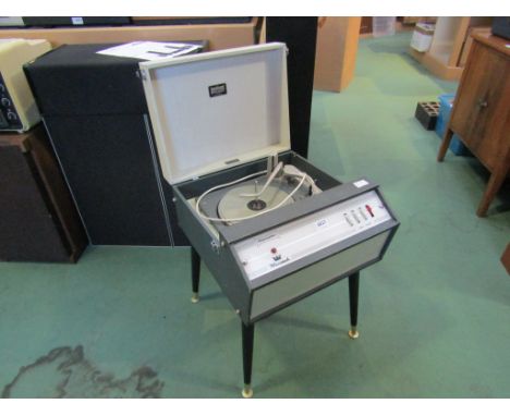 A Dansette Monarch record player on tapering legs