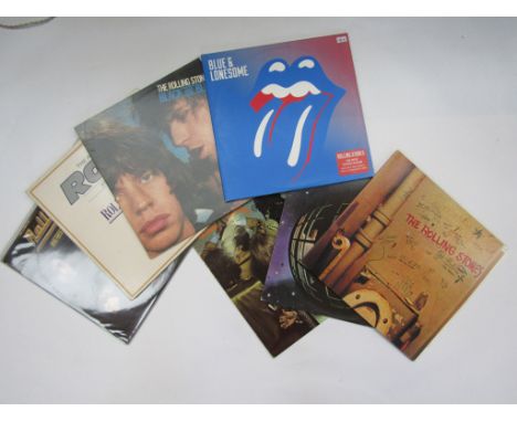 THE ROLLING STONES: Five LPs to include 'Blue &amp; Lonesome', 'Black and Blue', 'History of Rock Vol 10', 'Rolled Gold', 'No