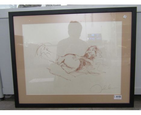 JOHN LENNON: A framed and glazed Bag One lithograph with provenance verso 36cm x 49cm 