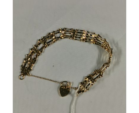 9CT GOLD GATE BRACELET