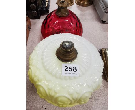 RUBY BOWL &amp; LEMON OIL LAMP BOWL