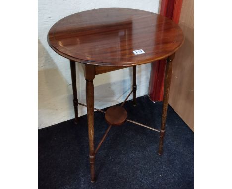 EDWARDIAN INLAID MAHOGANY LAMP TABLE