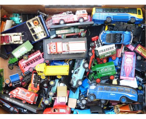 A large collection of Corgi, Original Omnibus Company, Burago, Matchbox, Solido and similar diecast model vehicles including 