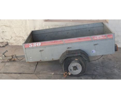 Caddy 530 galvanised metal single axle&nbsp;car trailer, load area L 150cm W 85cm