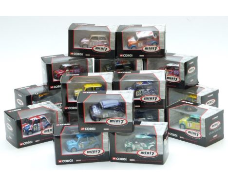Eighteen Corgi Mini 7 Racing Club limited edition diecast model cars, all in original display boxes.&nbsp;