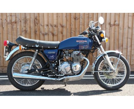 1976 Honda 400 Four Supersports 400cc four cylinder motorbike, registration number MMR 955R, engine rebuilt including new tim