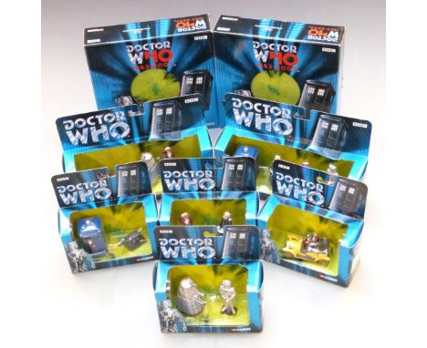 Eight Corgi Doctor Who diecast model figure sets including two 40th Anniversary Gift Sets TY96203, Tardis, Davros, Dr Who &am