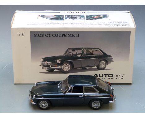Autoart Millennium 1:18 scale diecast model MGB GT Coupe MKII, in original box.&nbsp;