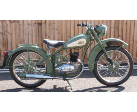 Circa 1950 BSA Bantam D1 125cc rigid motorbike, recent restoration as evidenced by comprehensive receipts, but as yet unregis