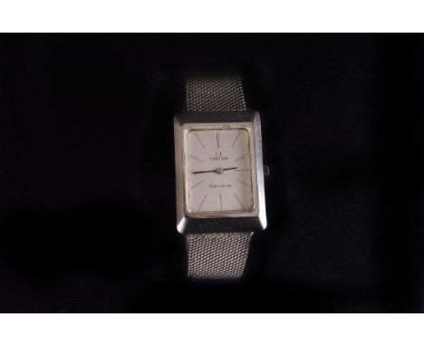 A 1970s Omega stainless steel mid size wristwatch,  ref. 511.0476, the silvered dial with baton detail, the 17 jewel Omega ma