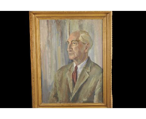 LOCAL INTEREST: Marjorie Heather (1904-1989),  oil on canvas, portrait of Grahame Dorbain, 44 x 60cm, in a gilt plaster frame