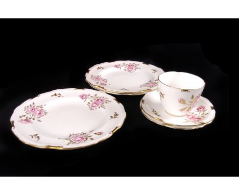 A Royal Crown Derby 'Pixton Rose' part tea and dinner service, together with another part 'Royal Pixton Rose' service, patter