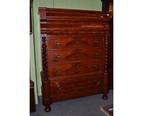 A Victorian mahogany Scotch chest 