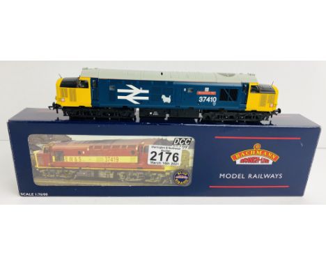 Bachmann 32-382 Class 37/4 Diesel 37410 BR Blue Large Logo 'Aluminium 100' Loco with Detail Pack, NO Instructions, Boxed - P&