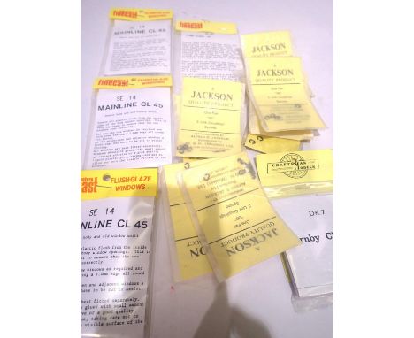 Loco detailing parts including - flush glaze for Mainline CL45 x3, Lima CL47, detail for class 47, three link couplings x7, a