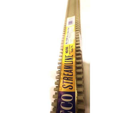 Eight new yard lengths of Peco SL102F finescale nickle silver, code 75 flexitrack concrete sleeper. P&amp;P Group 2 (£18+VAT 