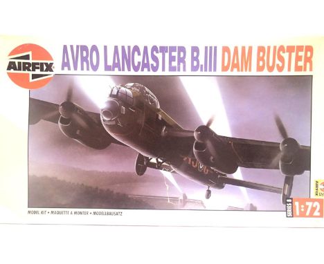 Airfix 1:72 scale Avro Lancaster Dambuster kit, appears complete with decals and instructions, contents unchecked. P&amp;P Gr