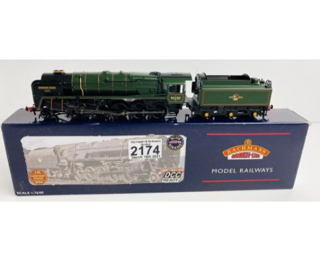 Bachmann 32-850 9F 2-10-0 Standard 92220 'Evening Star' BR Green BR1G Tender &amp; Loco with Detail Pack, Instructions, Boxed
