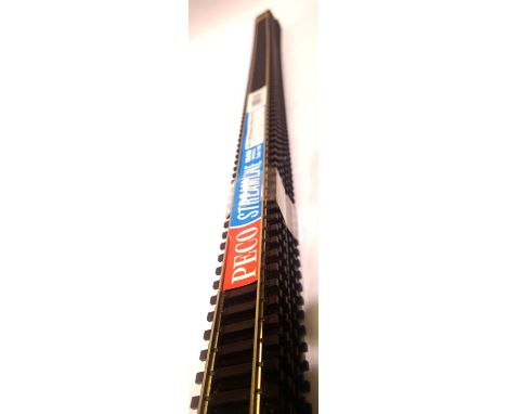 Eight new lengths of Peco 5L 100 nickel silver, code 100 flexitrack, 36"/yard wood sleeper. P&amp;P Group 2 (£18+VAT for the 
