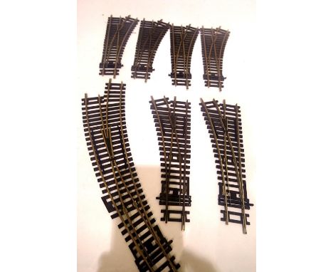 Seven Hornby points - R8072 x4, R8072 x2, R8075 x1, all good/used condition. P&amp;P Group 1 (£14+VAT for the first lot and £