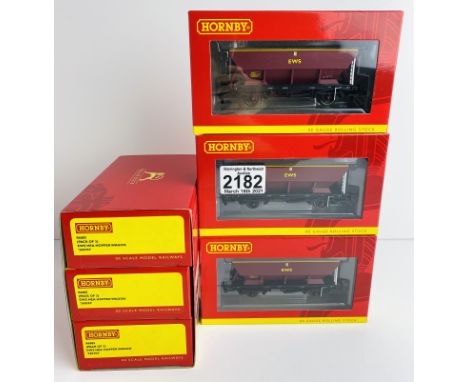 Hornby R6885 2x Triple Pack Wagons Pack EWS HEA Hopper Wagons Boxed 1X Lacking outer Sleeve - P&amp;P Group 1 (£14+VAT for th