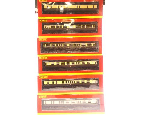 Rake of six GWR Hawksworth coaches 4500, 4501, 4502, 4503, 4504, 4505. P&P Group 2 (£18+VAT for the first lot and £3+VAT for 