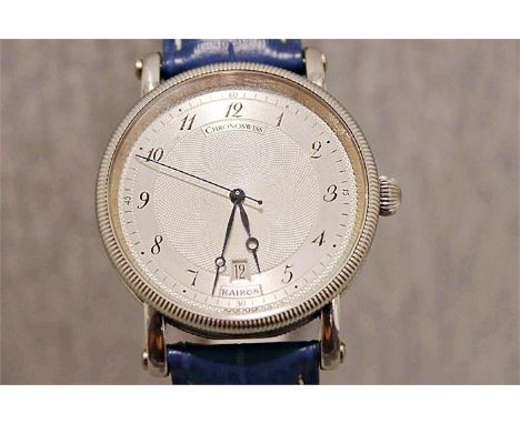 Armbanduhr Chronoswiss Kairos; Automatik, Stahl mit Lederband; ohne Papiere mit Transportetui