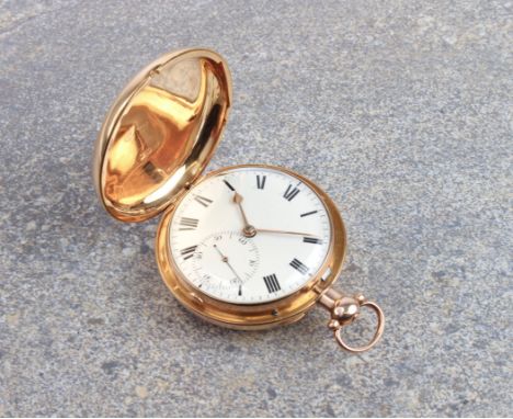 A fine George III 18ct gold cased rack lever fusee full hunter pocket watch by Samuel Archer of London - the gilt movement wi