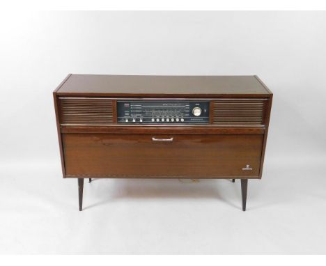 A Grundig 1950's retro wooden cased stereogram, Stereo Console Mondello, high lacquer finish, 118cm x 38cm x 79cm.
